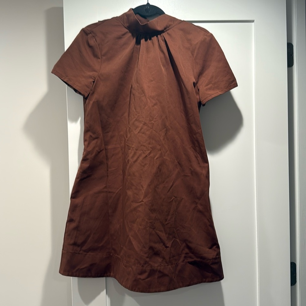Brown staud mini ilana dress (new with tags)